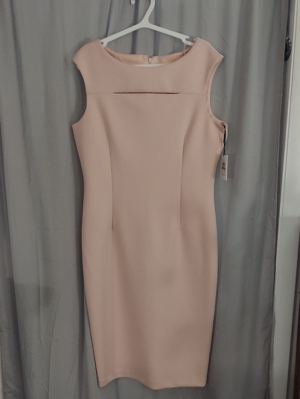 Calvin Klein Blush Pink Midi Sheath Dress